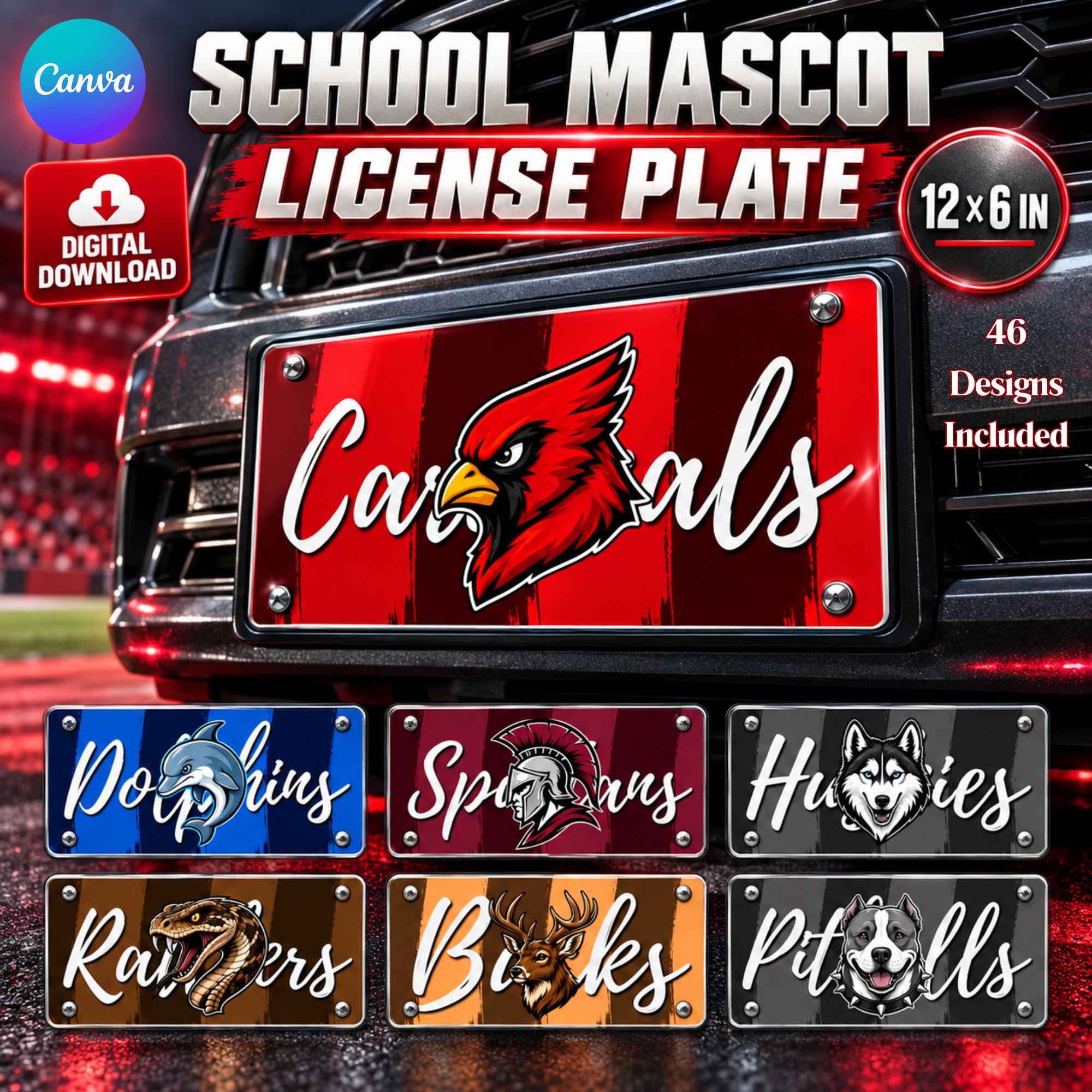 School Mascot License Plate