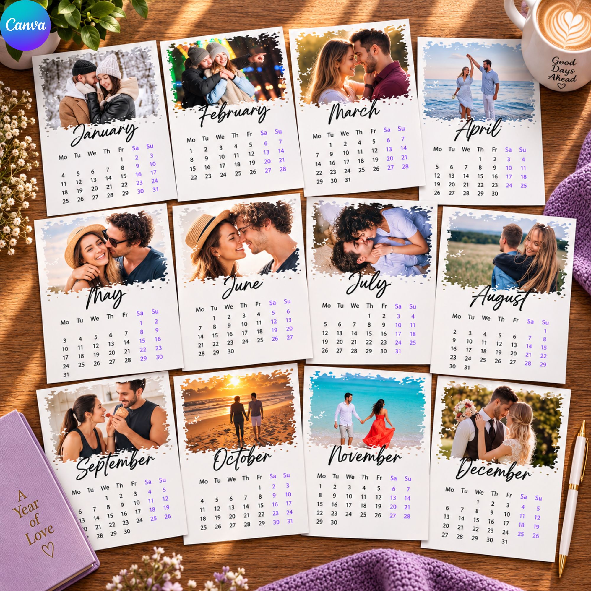 Distressed 2027 Calendar